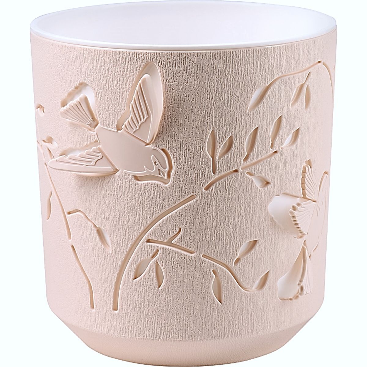 Кашпо "Колибри" 2,5л Пудра/Белый КШ-4654