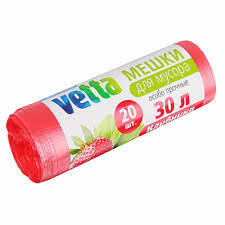 Мешки для мусора VESKA 9мкм с ароматом клубники 30л 30 шт