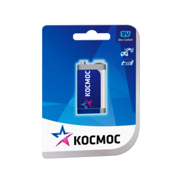 Батарейка КОСМОС 6F22 солевая 1 шт.
