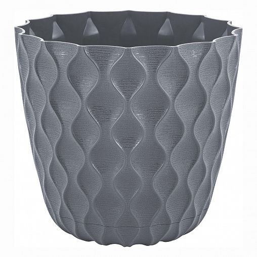 Горшок д/цв. "InGreen Wave" 2,5л Вулканич серый