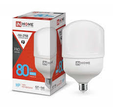 Лампа с/д IN HOME 80Вт 230В E27/Е40 6500К