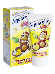 Зубная паста АКВАРЕЛЬ детская Тутти-фрутти
