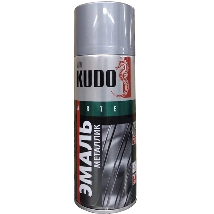 Эмаль KUDO KU-1026 металлик аэрозольная серебро 520 мл