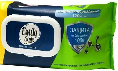 Влаж салф Emily Style 120шт Антибактериальные