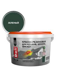 Краска фасадная резиновая зеленая 3кг "DALI"