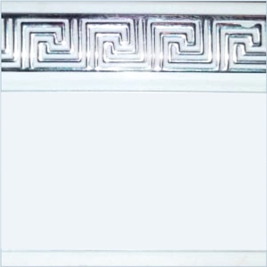 Карниз 2,5м 2-х пол.с пов.Галант (Дамаск) Белый с серебром