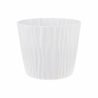 Кашпо ВОЛНА D250мм 8л с вкладышем Белый М3190