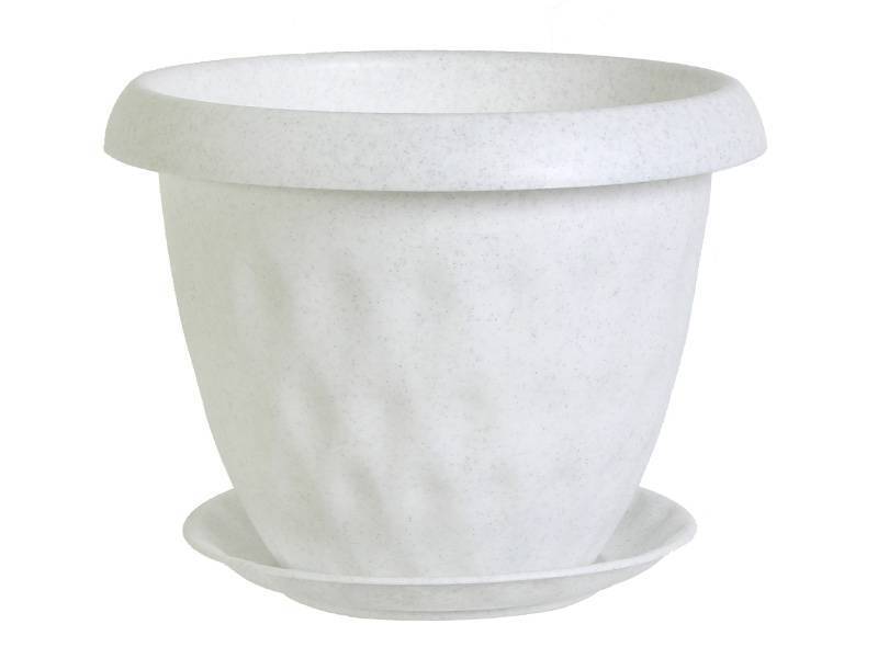 Горшок д/цветов с поддоном 21л мрамор Мартика