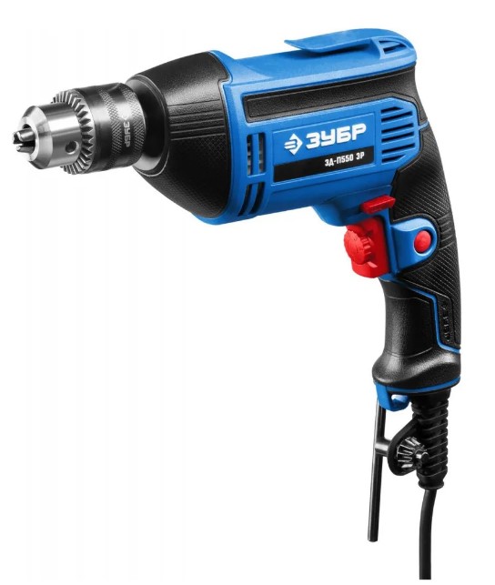 ЗУБР 550 Вт, 13 мм, безударная дрель, Профессионал (ЗД-П550 ЭР)НСК