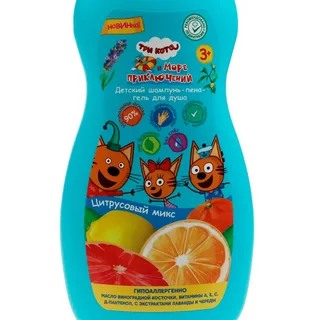 УМКА Заботл. мама Шампунь-гель-пена Три кота цитр, 300мл