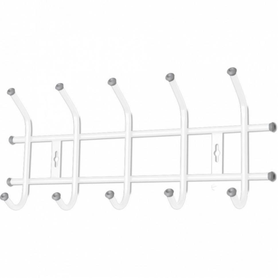 Вешалка настен. 6 крюч. белая АМ06