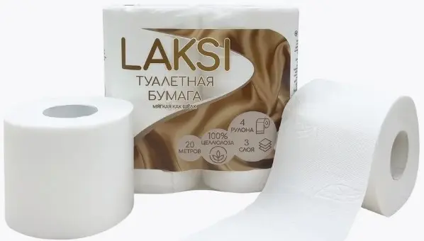 Туалетная бумага LAKSI 3-сл 4шт