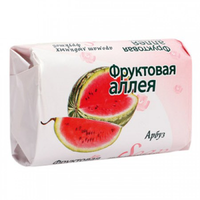 Мыло туалетное "Фруктовая аллея" Арбуз уп. 90г