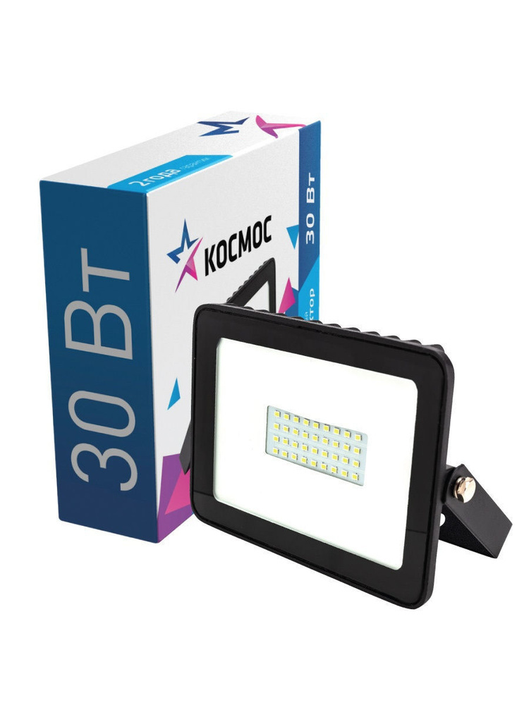 Прожектор светодиодный КОСМОС "Super-Slim"  30Вт 6500 К