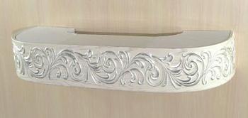 Карниз 1,8м 2-х пол.с пов.Галант (Жасмин) бел/сер