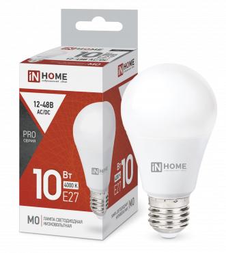 Лампа с/д LED 10Вт E27 4000К IN HOME