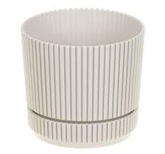 Кашпо "Стрип" D140мм 1,3л с/п Белый