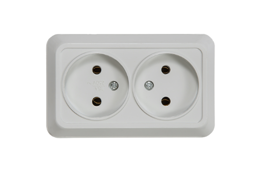 Розетка накл.ASD "Boletto" 16А 230В двухместная о/у белый 7102
