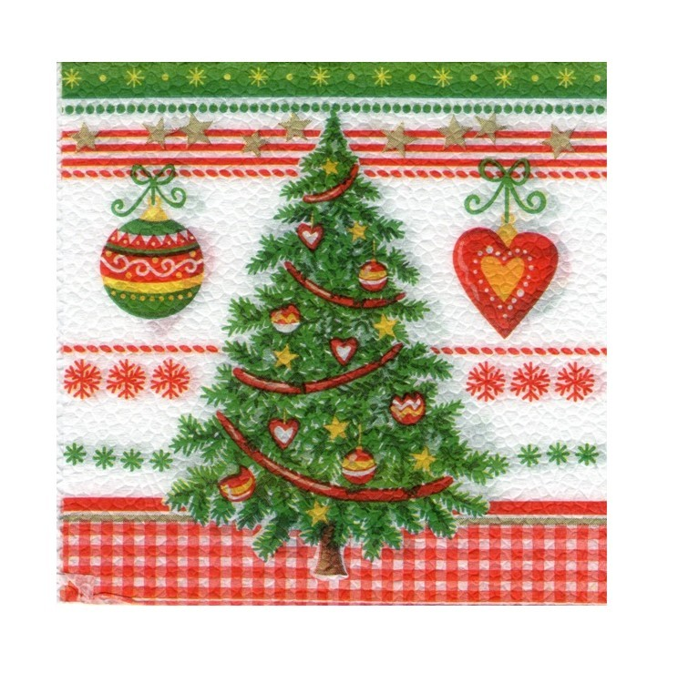 Салфетки 1сл 40л 24*24 Desna Design Новогодняя ель