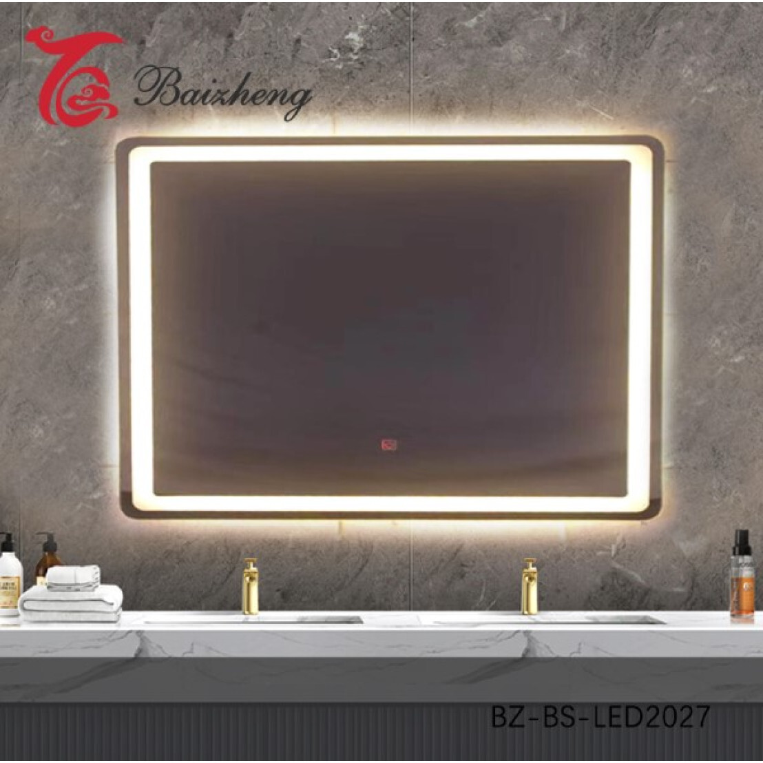 Зеркало 50*70см с LED-подсветкой прямоугольное BZ-BS-LED20271