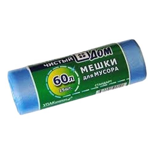 Мешки д/мусора 60л*15шт Чистый дом