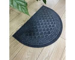 Коврик BAIZHENG "Welcome. Полукруг"  придверный влаговпитывающий серый  40х60см (арт. B181)