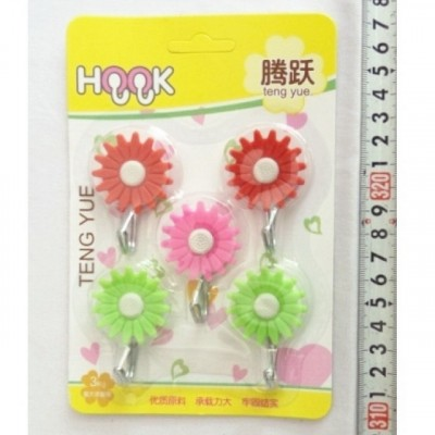 Крючки д/полотенец 210-5 цветок 5шт