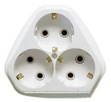 Розетка КУНЦЕВО ОП РА10/16-833 трехместная с/з