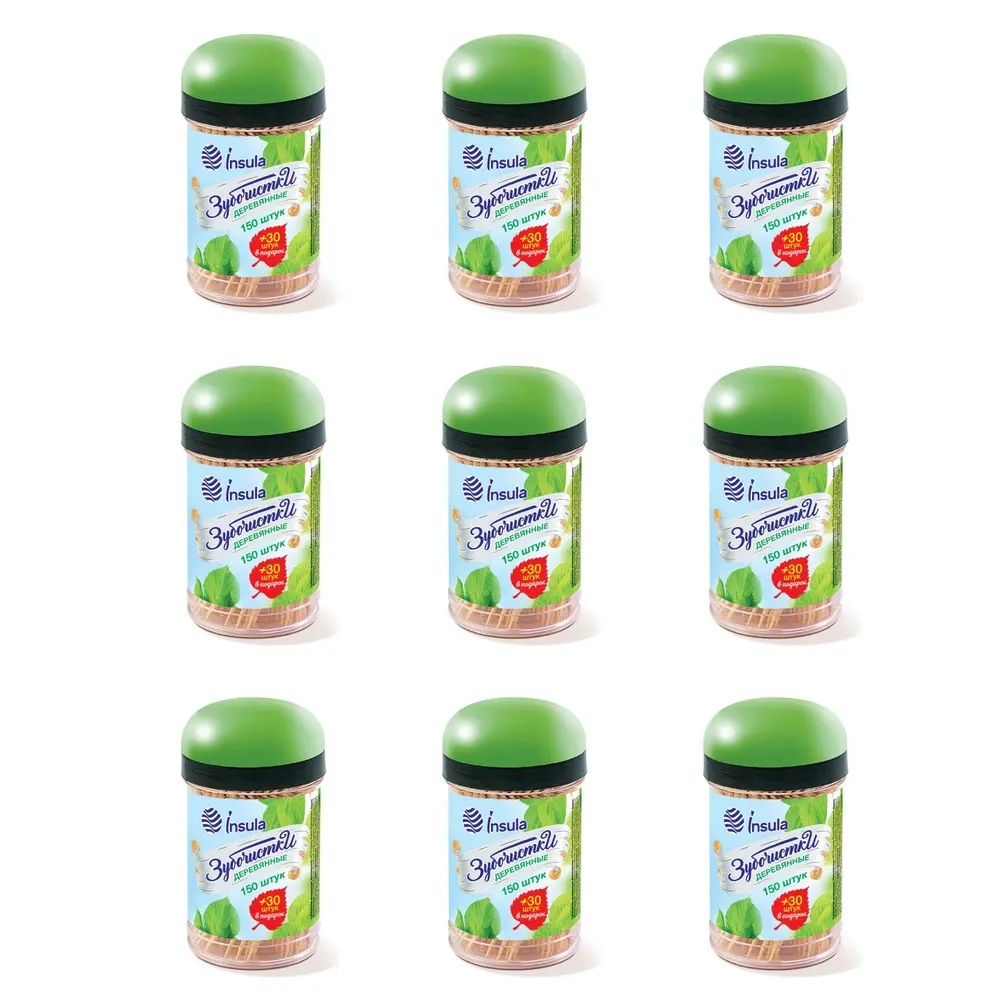 Зубочистки Insula 150шт+30 в банке