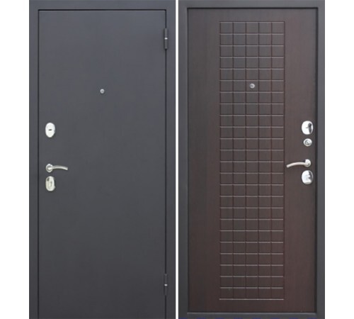 Дверь мет Гарда (960) правая  Муар 8мм Венге