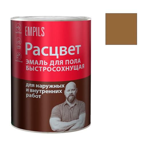 Эмаль для пола быстросохнущая желто-коричневая 2,7кг Расцвет
