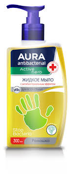 Крем-мыло AURA антибак. Ромашка 300мл