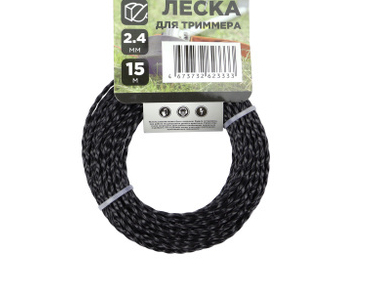 Леска для триммера 2,4мм*15м сердечник твист