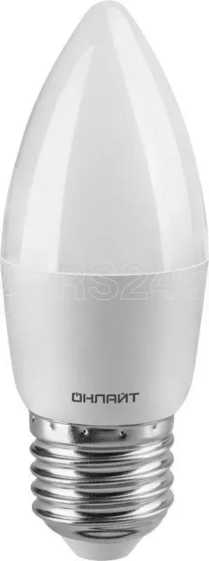 Лампа с/д 61 129 OLL-C37-6-230-6.5K-E27-FR 6Вт ОНЛАЙТ