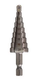 Сверло ступенчатое по мет. Вихрь 4-6-8-10-12-14-16-18-20мм, P6M5,