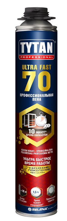 Пена монт. TYTAN "Professional Ultra Fast 70" +35+5 летняя 870мл
