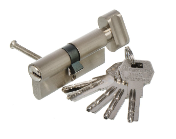 Механизм цилиндровый СТАНДАРТ MAX 70 35х35В 5 перфоключей/вертушка матовый никель 70 мм