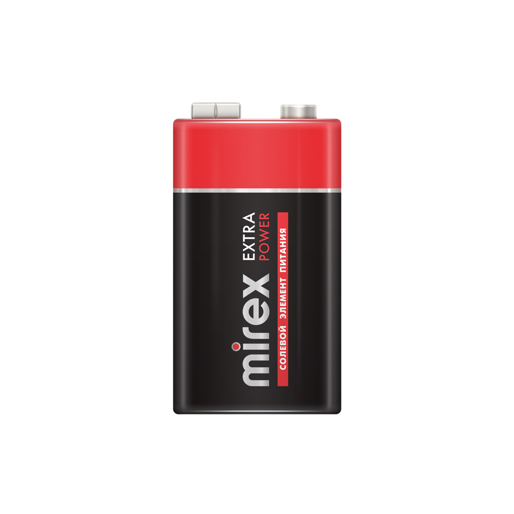 Батарейка солевая Mirex 6F22/ Крона 9V shrink
