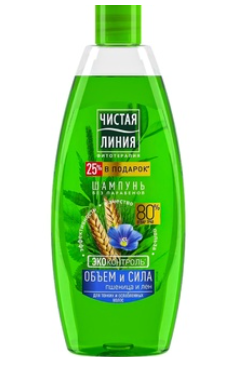 Шампунь ЧЛ 600мл "Объем и сила. Пшеница и лен"