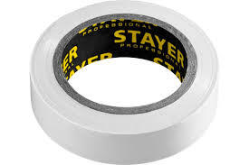 Изолента STAYER "Protect-10"  ПВХ  0,13х15 мм белая  10м