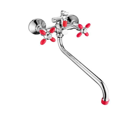 Смеситель 7182AH  для ванны и душа,с двумя рукоятками.Хром. цветн.