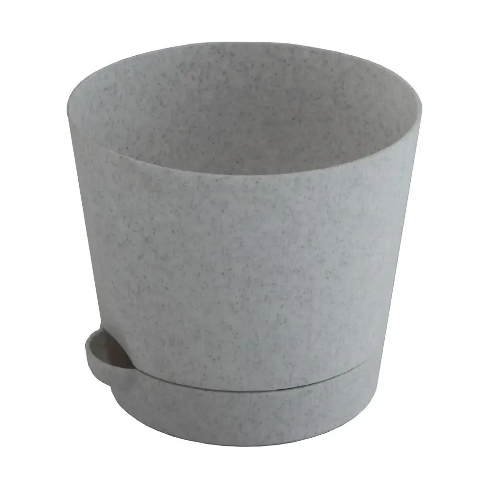 Горшок д/цветов с поддоном 1л мрамор Интерм