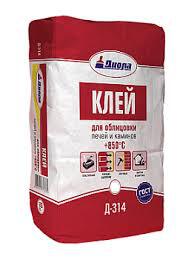 Клей ДИОЛА Д-314 для облицовки печей и каминов термостойкий +850С 5 кг