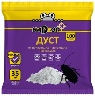 Дуст NADZOR - от ползающих насекомых 100гр *50