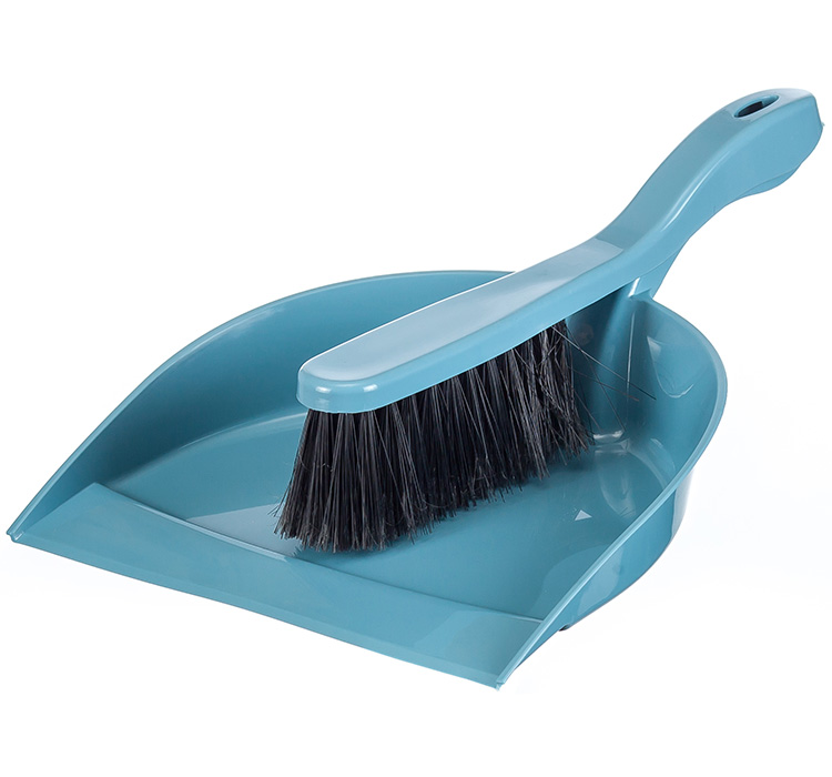 Щетка-сметка IDEA с совком серо-голубой 1 шт