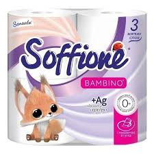 Туал.бумага Софионе Bambino 3сл 4рул Белая