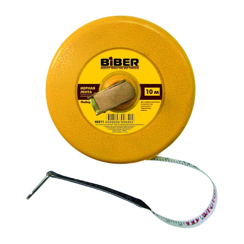БИБЕР 40212 Мерная лента фиберглассовая 20м (60)
