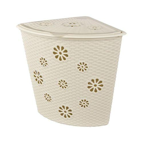 Корзина 45л "Плетенка" угл (слон.кость)