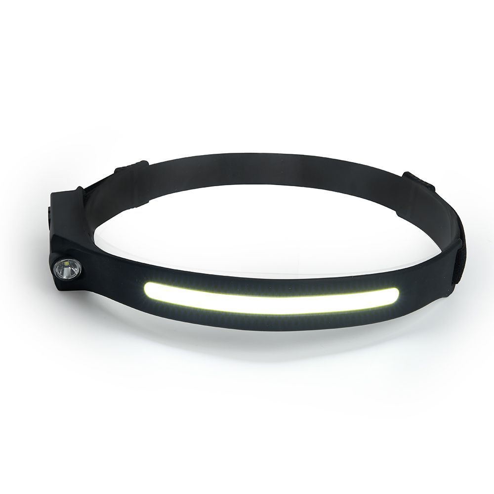 Фонарь налобный с аккум. 5W 1500mAh IP44 USB type-C, ABS пластик, резина, ТН2310