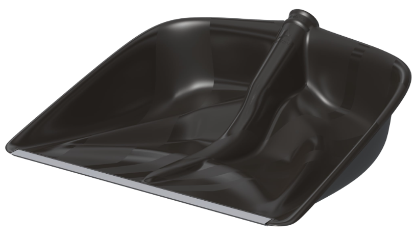 Лопата снег. "Альфа" с метал. планкой 460*420мм